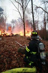 End of Home Fire During Daytime