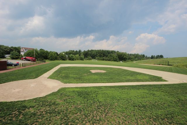 Baseball diamond from side