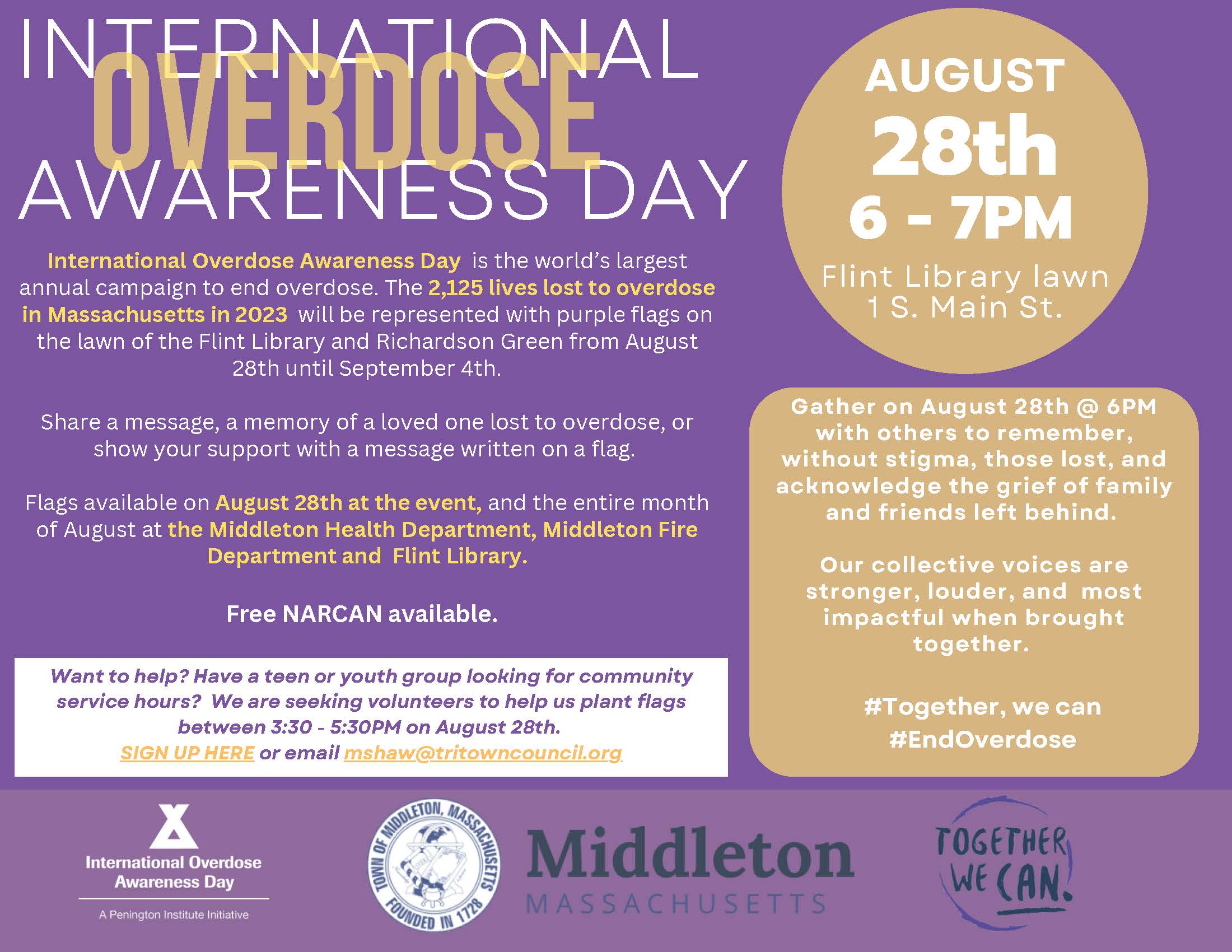 International Overdose Awareness Day Flyer