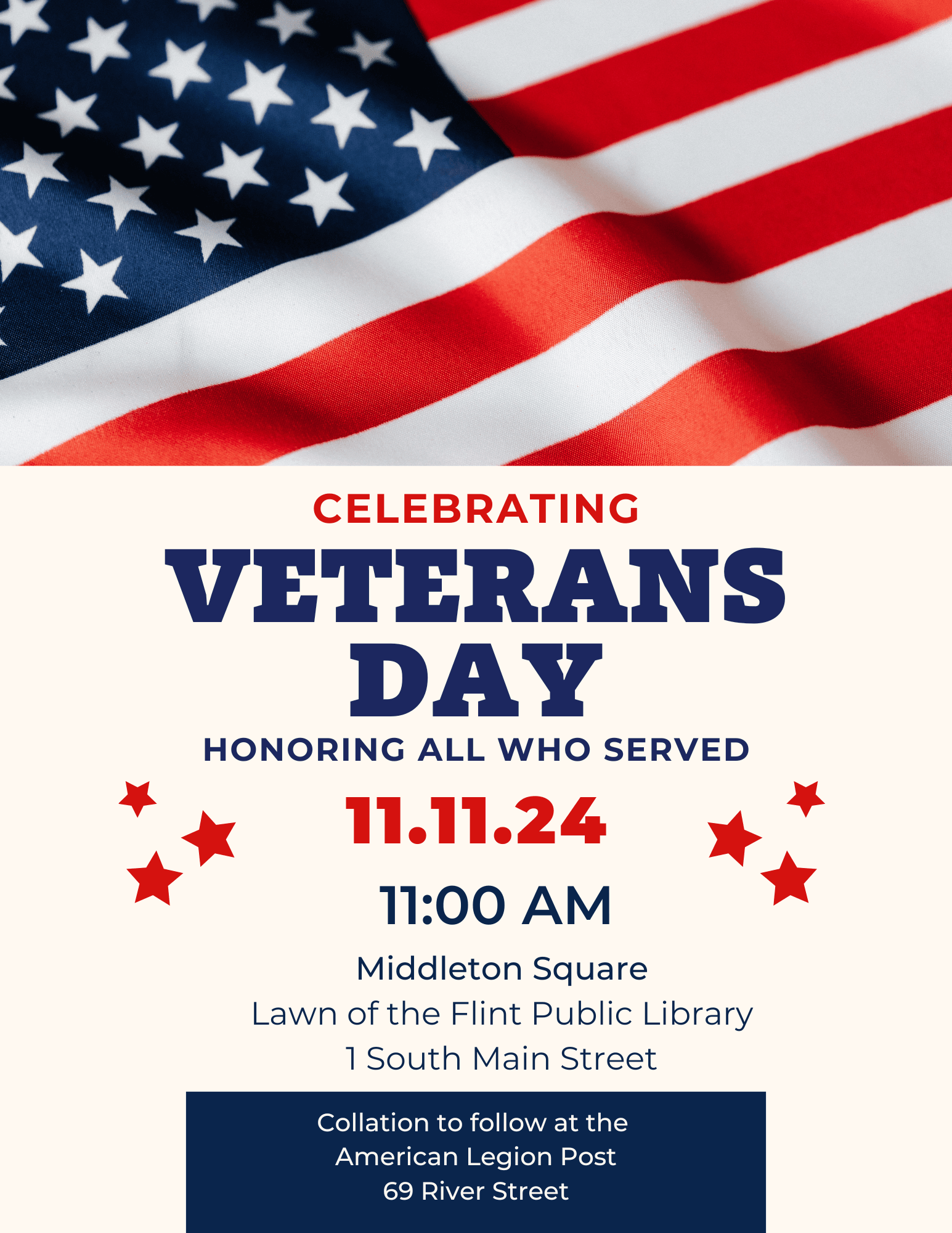 2024 Veterans Day Flyer